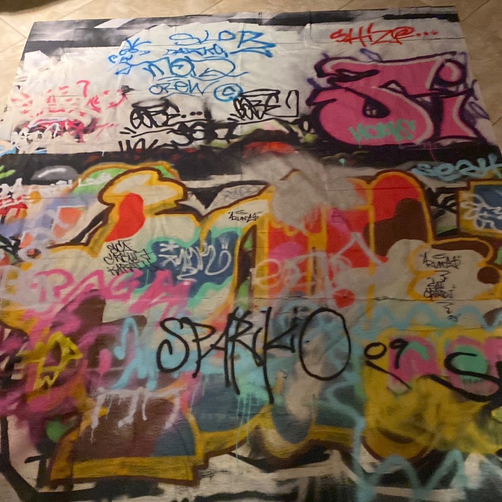 Urban Chic Street Hip Hop  Art Grafitti Wall Tapestry (7’ x 10’)